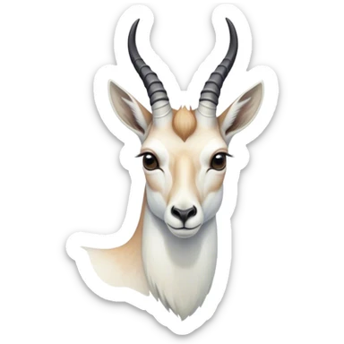 ghostly, ethereal and spiritual white pronghorn sticker