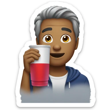 The man who drinks redbull sticker