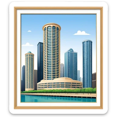 Chicago Marina City two buildings sticker