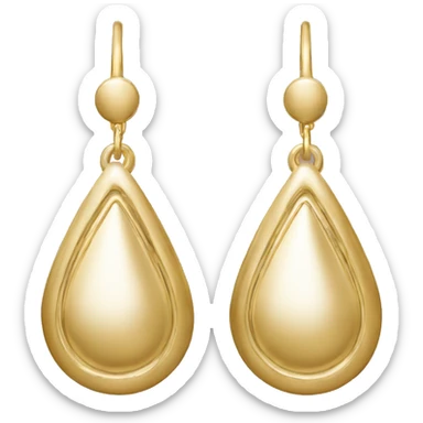  gold teardrop earrings  sticker