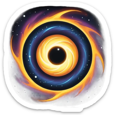 Black hole sticker