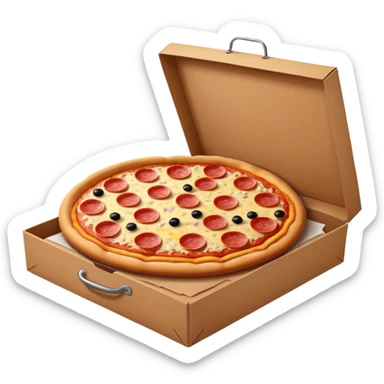 pizza salami in pizza box sticker