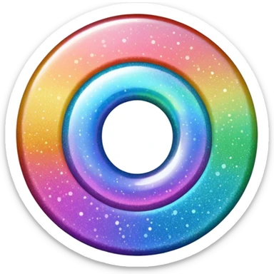 Glitter inner circle sticker