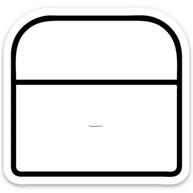 absolute bare minimum chest outline in red, extremely sparse and minimal, with just one tiny added detail - a small red keyhole or lock sticker