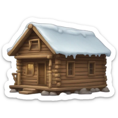 Cabaña nevada sticker