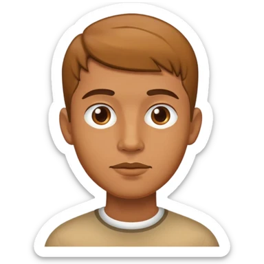 Caramel guy with an Edgar haircut  sticker