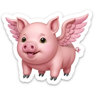 Flying pig  sticker