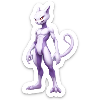 Anthro Mewtwo-Pokémon full body sticker
