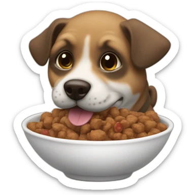 dog like ninja eating lovely cute shit sticker