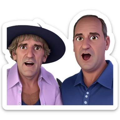 funny boys in collared shirts sticker