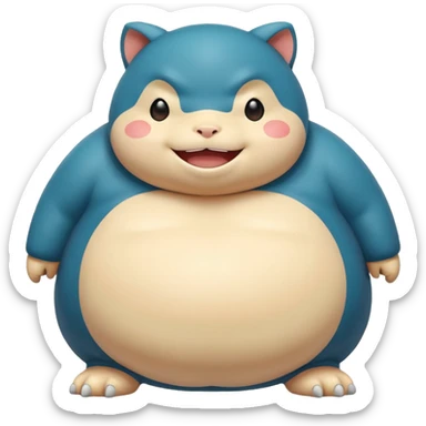 Happy new year Snorlax icon sticker
