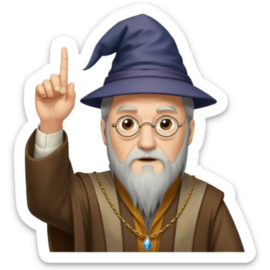 Dumbledore raising his finger sticker