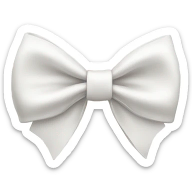 White bow sticker