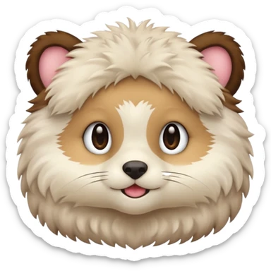 cute animal half sticker