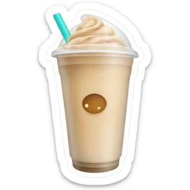 Beige bubbletea sticker
