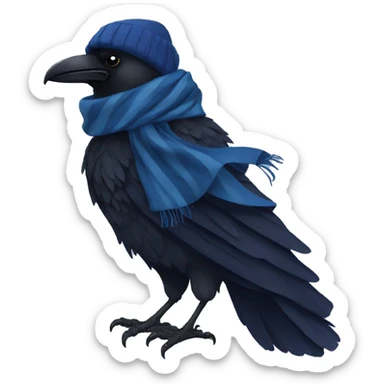 Ravenclaw raven with scarf hogwarts sticker