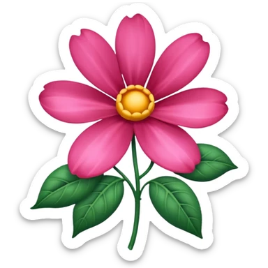 silk flower sticker