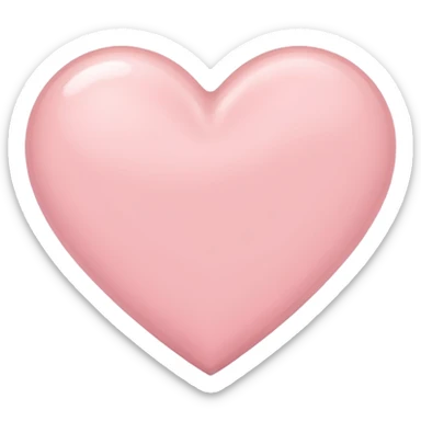 pale pink heart sticker