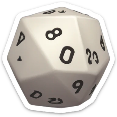 d20 creme sticker
