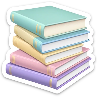 Pastel books sticker