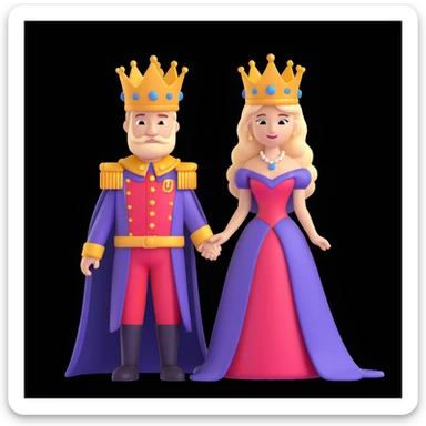 disney king and queen posing sticker