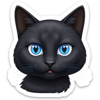 black Cats with blue eyes  sticker