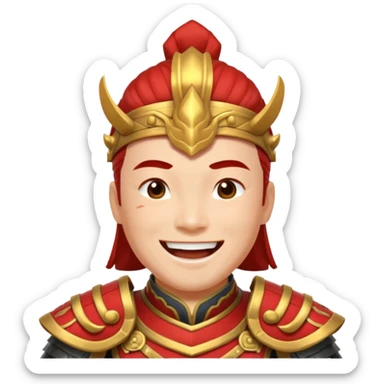 Laughing Lu bu from 3 kingdoms in discord emoji format  sticker