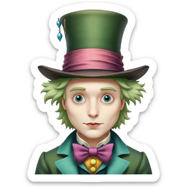 Mad Hatter character from Alice in Wonderland sticker