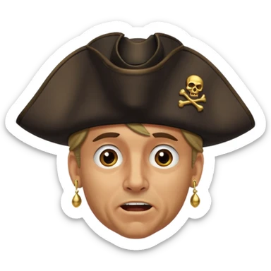 create a flabbergasted pirate sticker