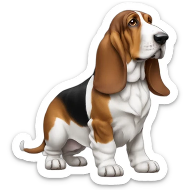 Dog-basset-hound-full-height sticker