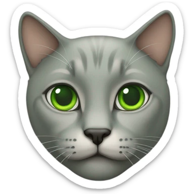 cat green eyes sticker
