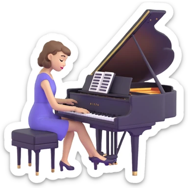 Arizona Muse playing the piano sticker