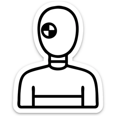 crash test dummy sticker