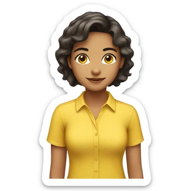  Hispanic Girl
 Wearing a yellow shirt sticker