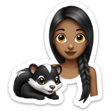 Girl skunk sticker