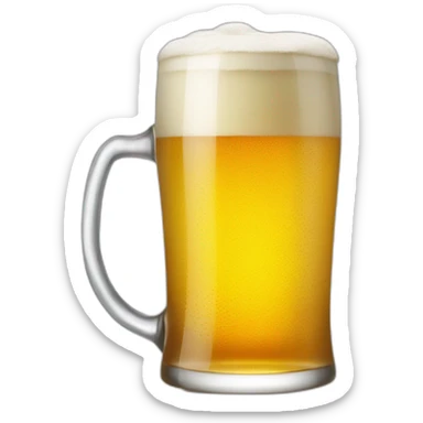 WEizenbierglas geföllt mit bier ohne griff sticker