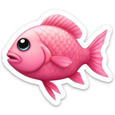 Pink fish  sticker