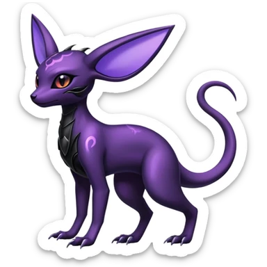 Shiny Edgy Gothic Futuristic Salandit-Umbreon-Espeon-Hybrid (Full body) sticker