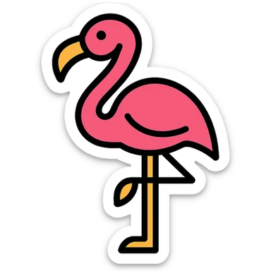 flamingo sticker