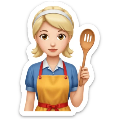 woman with apron sticker