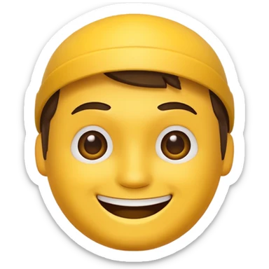 An emoji that have the Roblox man face on the original yellow guy head? sticker