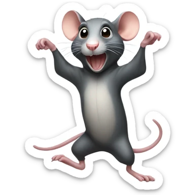 A dancing rat sticker
