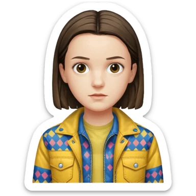 Eleven from stranger things season 3 episode 2 sticker
