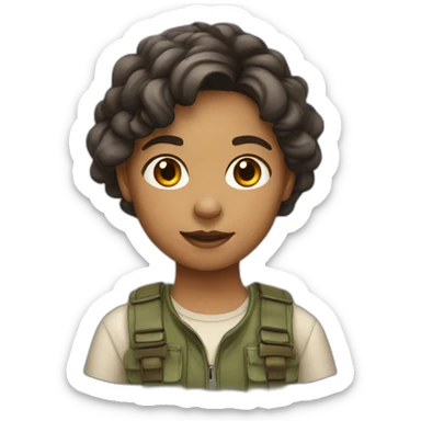 medium skin-girl-a naturalist sticker