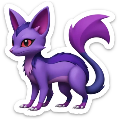  Noibat-Sneasel-Purrloin-Fakémon-hybrid-creature (full body)  sticker
