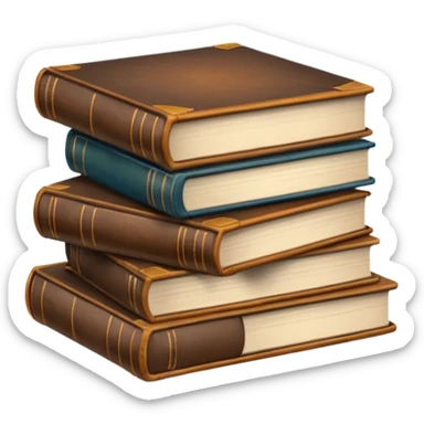 pile of stacked books sticker
