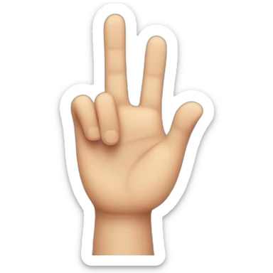 Palm of one hand open except for the middle finger, which is extended outwards sticker