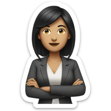 womam architect with black hair sticker