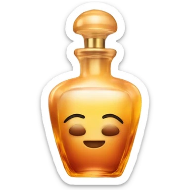 perfume bottle with amber romance written on it sticker