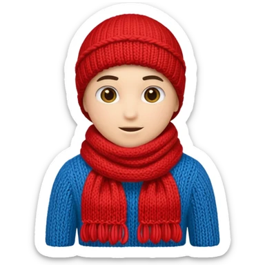 Red scarf sticker